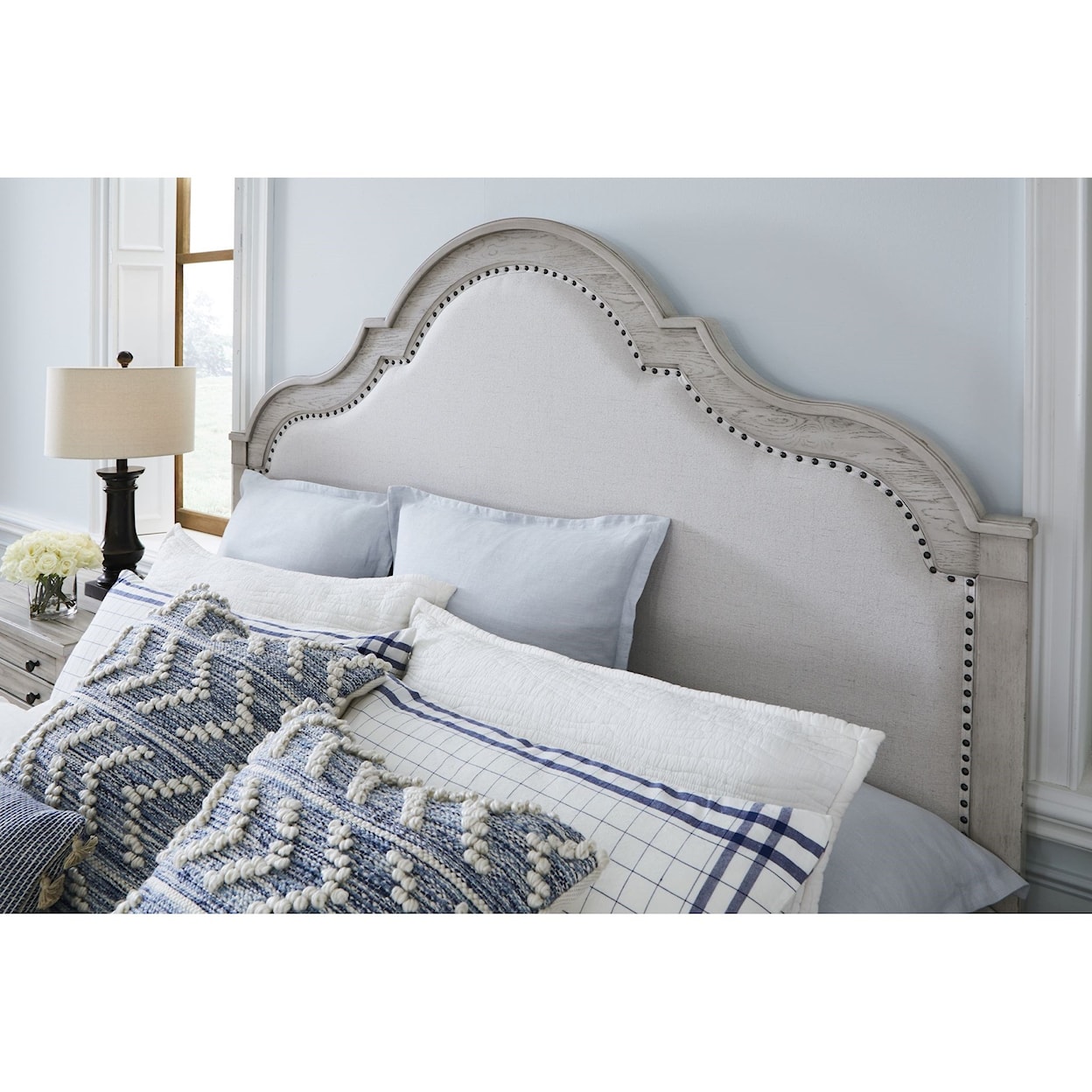 Legacy Classic Mulberry King Upholstered Panel Bed