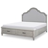 Legacy Classic WAVE WAVE1 Cal King Upholstered Panel Bed with Storage