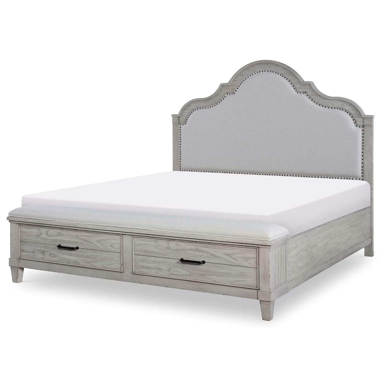 Legacy Classic Belhaven Cal King Upholstered Panel Bed with Storage