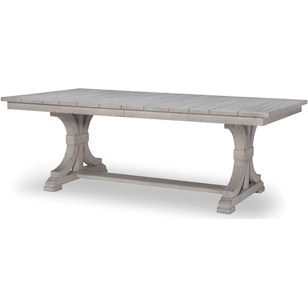 Modern Farmhouse Trestle Table with Leaves