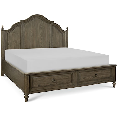 Queen Panel Bed with 2 Storage Drawers