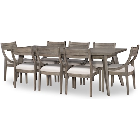 9-Piece Rectangular Table and Chair Set