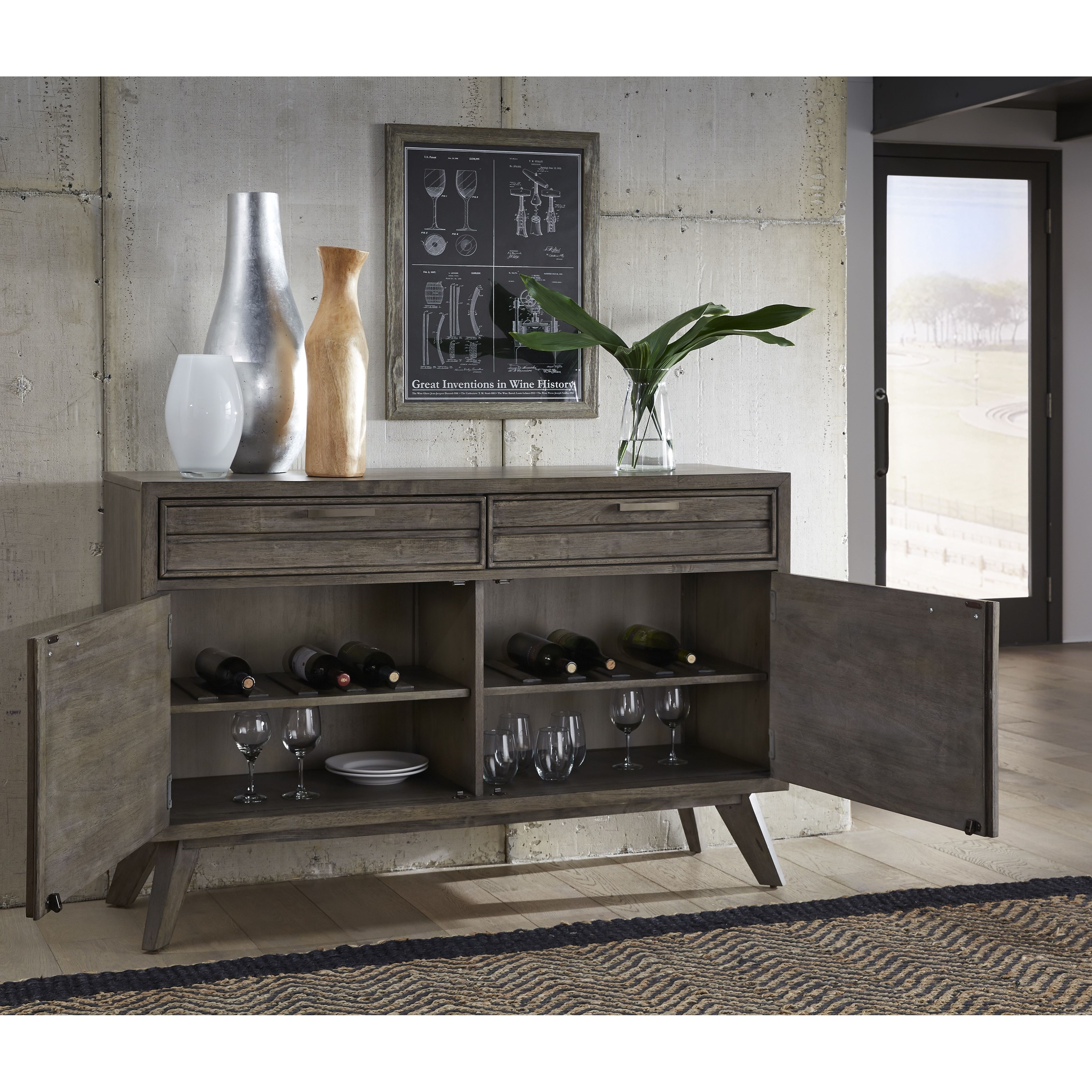 Legacy Classic Greystone LEGA9740151 Contemporary Credenza with