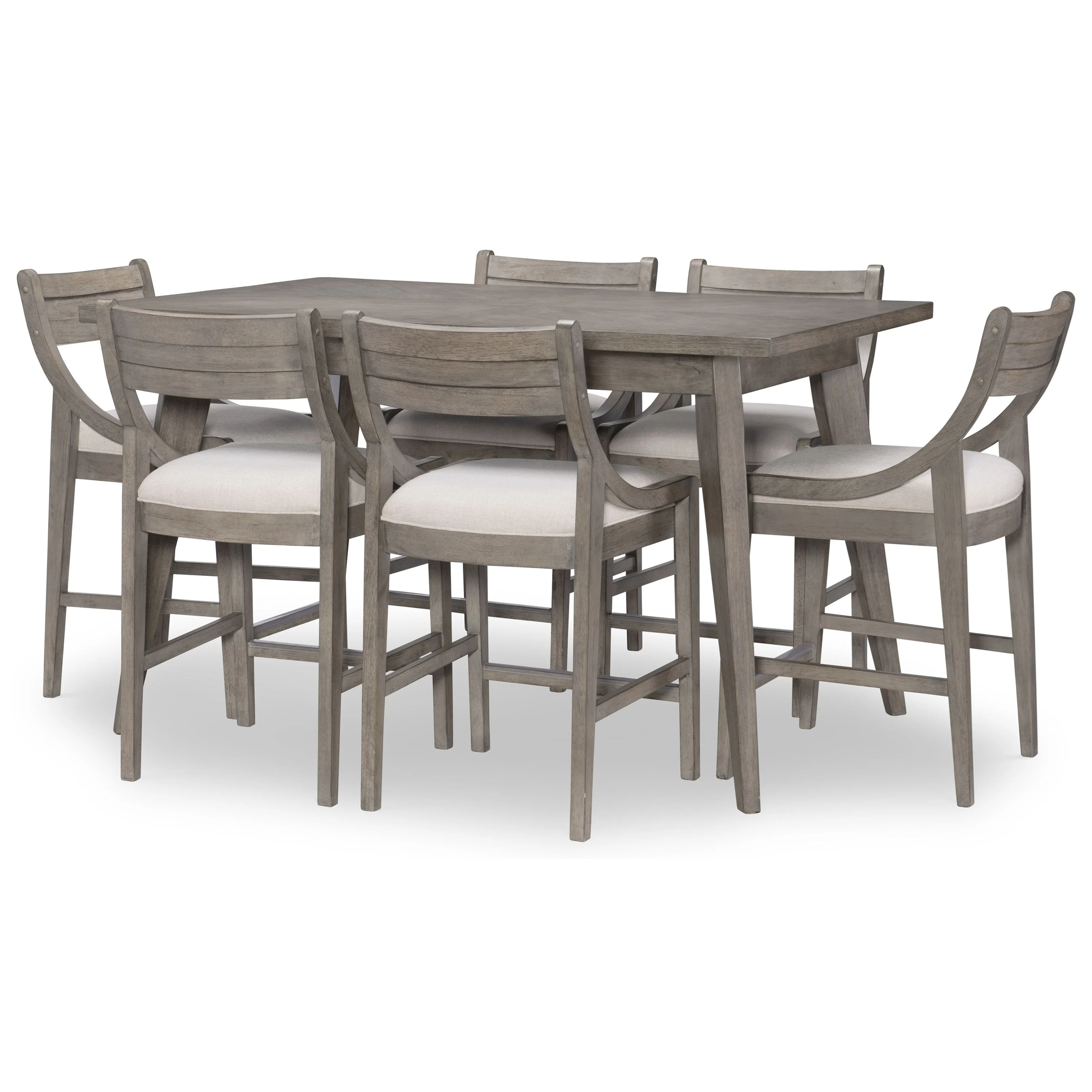 Legacy Classic Greystone 9740945x6+9740920x1 7Piece Pub Table and