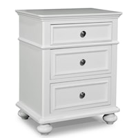 Classic Nightstand with 3 Drawers