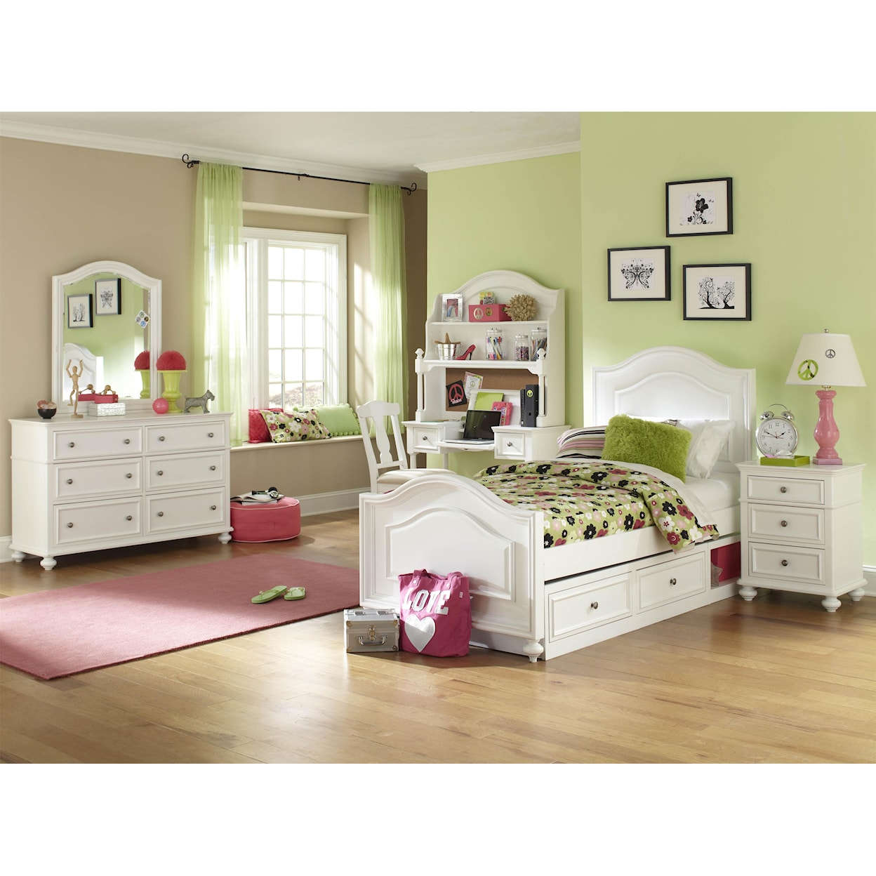 Legacy Classic Kids Lana Twin Panel Bed with Storage Unit