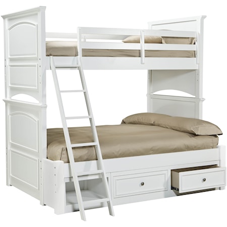 Classic Twin-over-Full Size Storage Bunk Bed