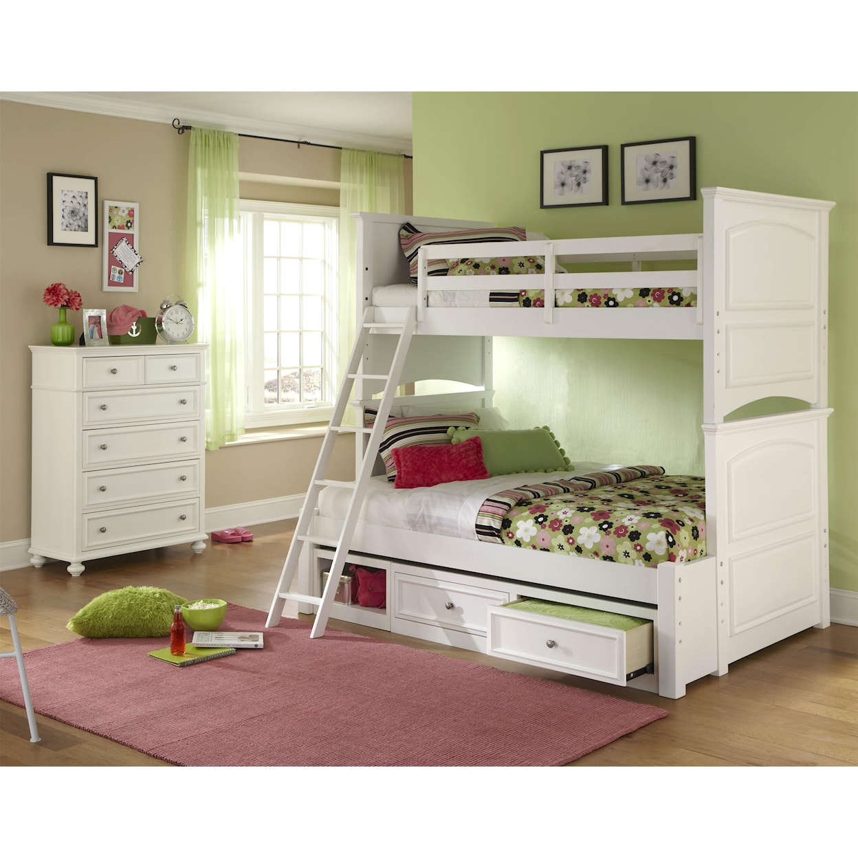 Legacy Classic Kids Madison Classic Twin-over-Full Size Storage Bunk Bed