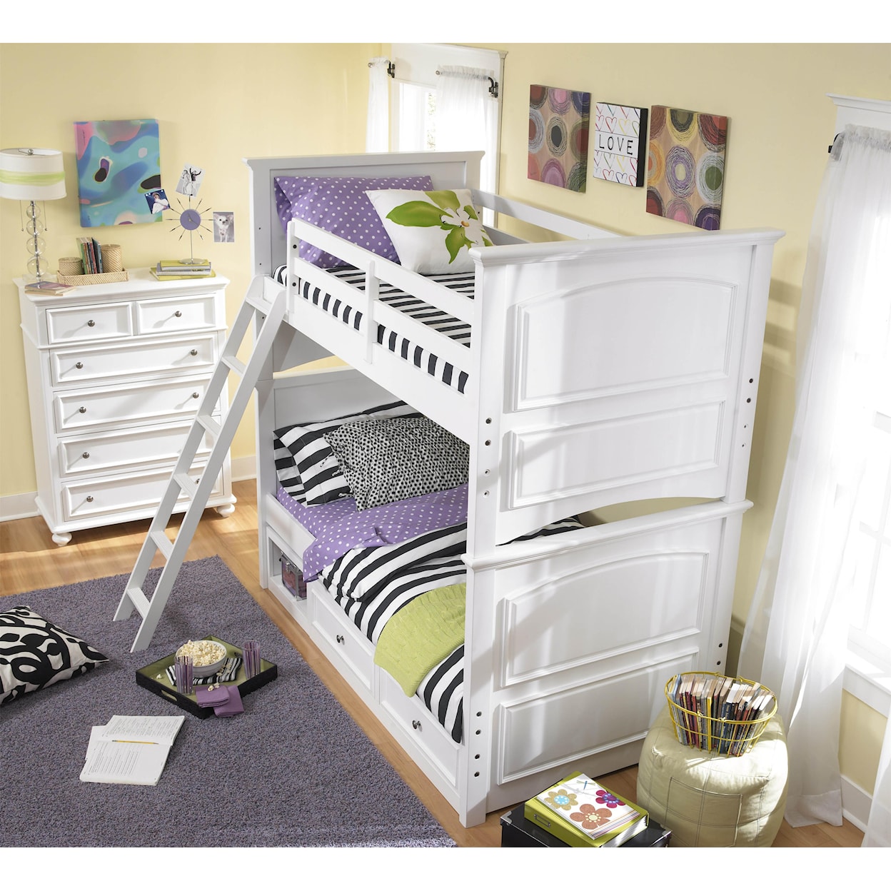 Legacy Classic Kids Madison Classic Twin-over-Twin Size Storage Bunk Bed