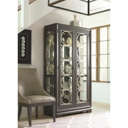 Bunching China Cabinet with Circular Door Designs