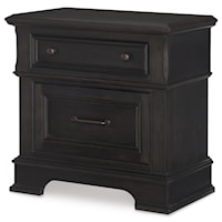 Nightstand with Built-In Outlets and USB Ports