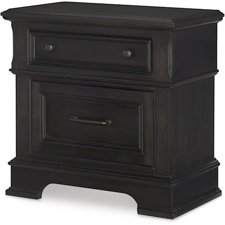 Transitional Night Stand with Outlet and USB Port