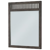 Rustic Casual Vertical Mirror with Beveled Glass