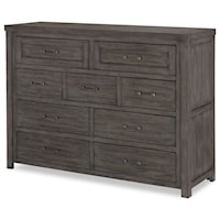 Rustic Casual Bureau with Barn Door Style Sides