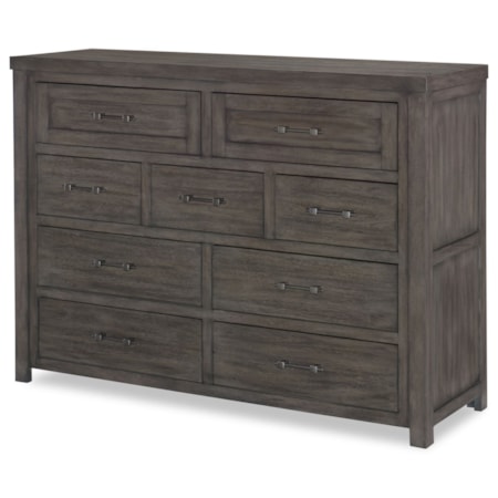 Rustic Casual Bureau with Barn Door Style Sides