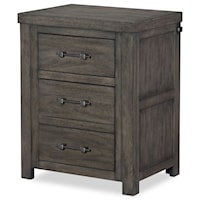 Rustic Casual Night Stand with USB Kit