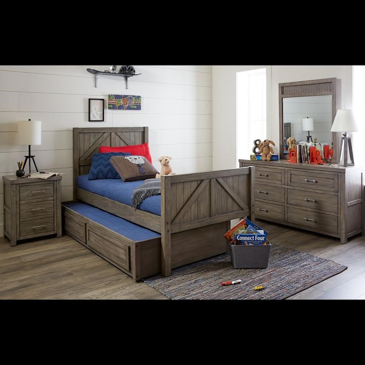 Legacy Classic Kids Bunkhouse Twin Panel Bed with Trundle Storage Drawer