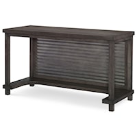 Rustic Casual Activity Table and Desk with Corrugated Metal Accent