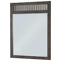 Rustic Casual Vertical Mirror with Beveled Glass