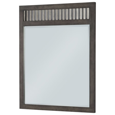Rustic Casual Vertical Mirror with Beveled Glass