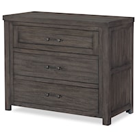 Rustic Casual Single Dresser with Barn Door Style Sides