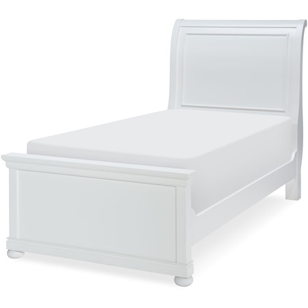 Transitional Twin Sleigh Bed