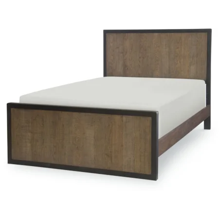 Full Panel Bed with Dark Trim