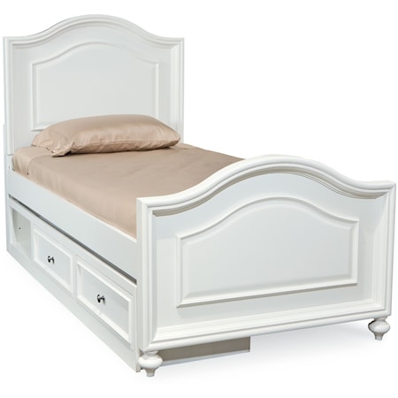 Twin Panel Bed with Storage Unit