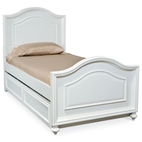 Twin Size Arched Panel Bed with Trundle Drawer
