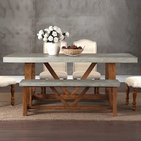Cement Top Dining Table