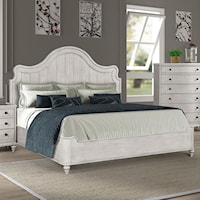 Cottage Style Queen Bed with Built-in USB Ports