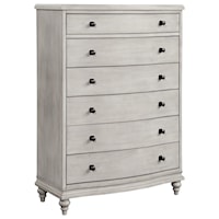 Transitional 6-Drawer Chest with Felt-Lined Drawer