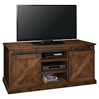 Farmhouse 66" TV Console with Industrial Accents
