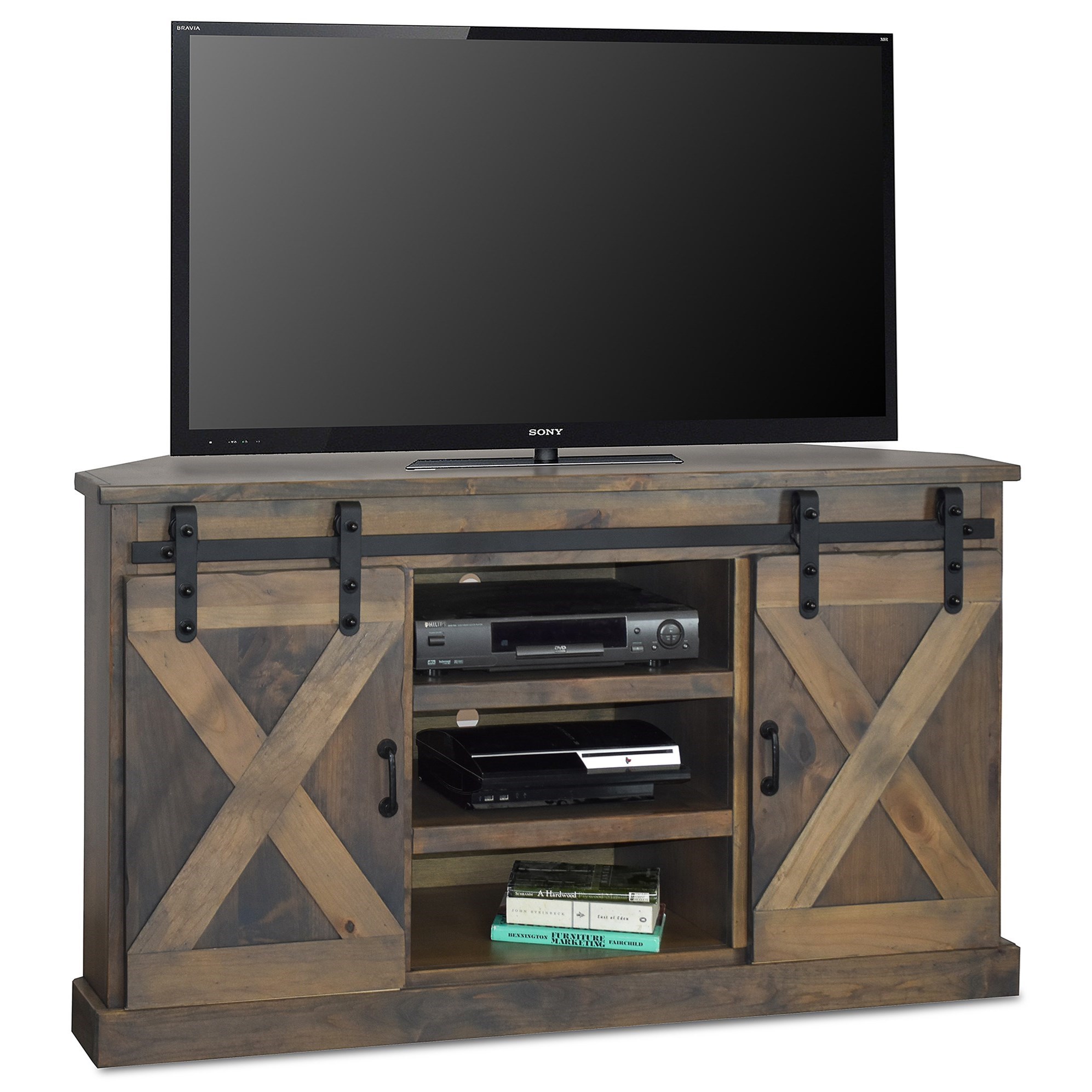 66" Corner TV Console