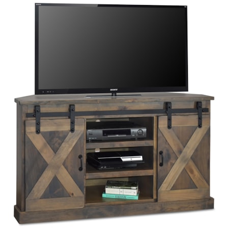 66" Corner TV Console