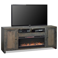 Rustic 84" Fireplace Console