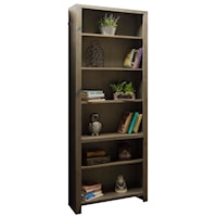 Rustic 84" Bookcase with 6 Shelves