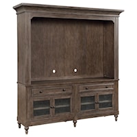 Traditional Entertainment Console & Hutch Set