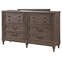 Traditional 6-Drawer Dresser with Felt-Lined Top Drawer