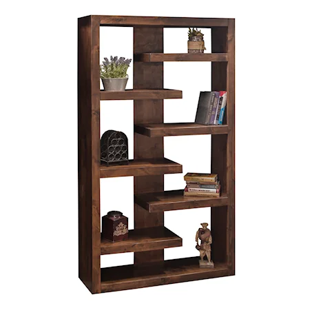 Transitional 72" Bookcase with Open Shelving