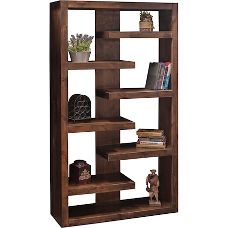Transitional 72" Bookcase with Open Shelving