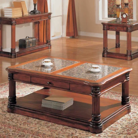 Coffee Table With Granite Top