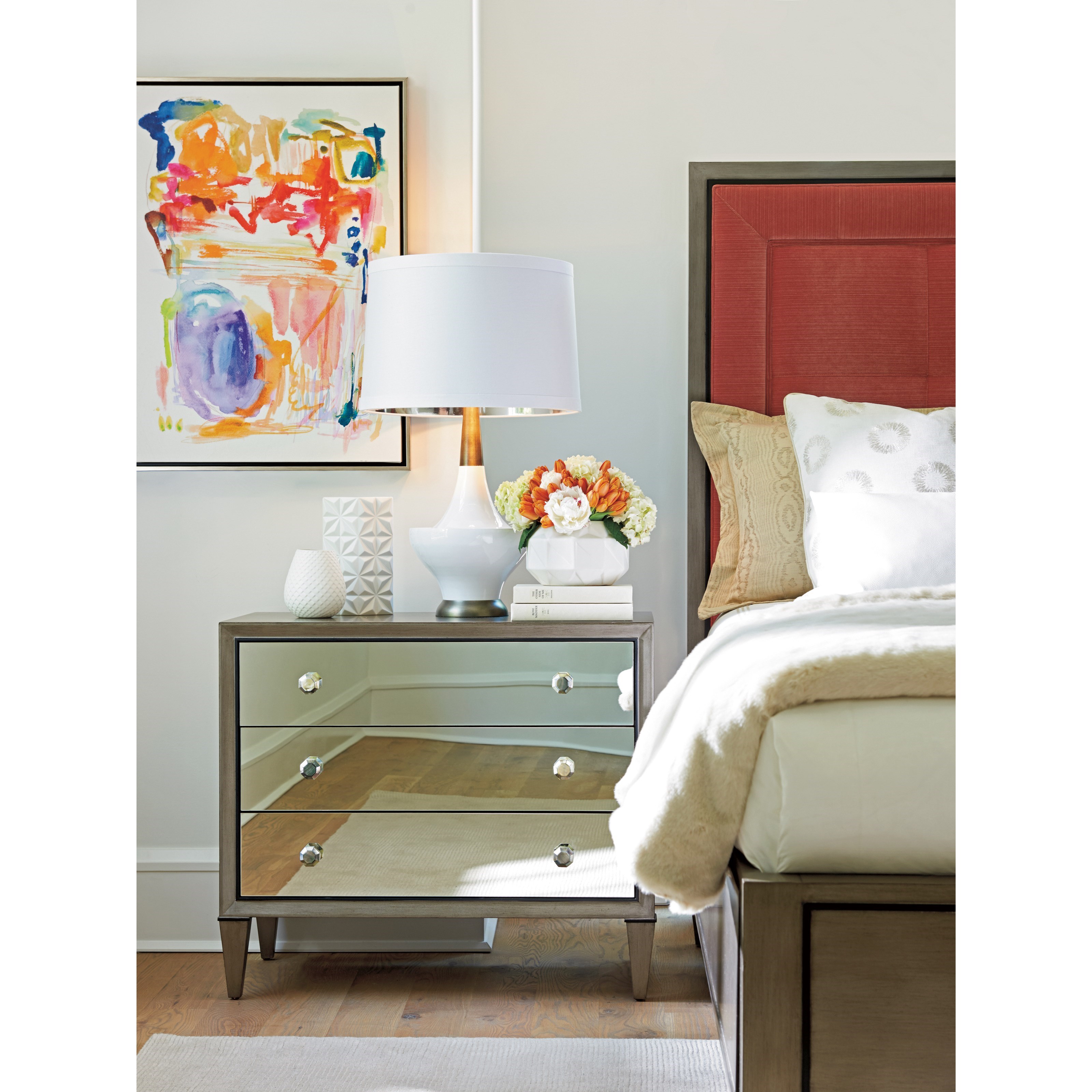 Lexington Ariana Divonne Mirrored Nightstand