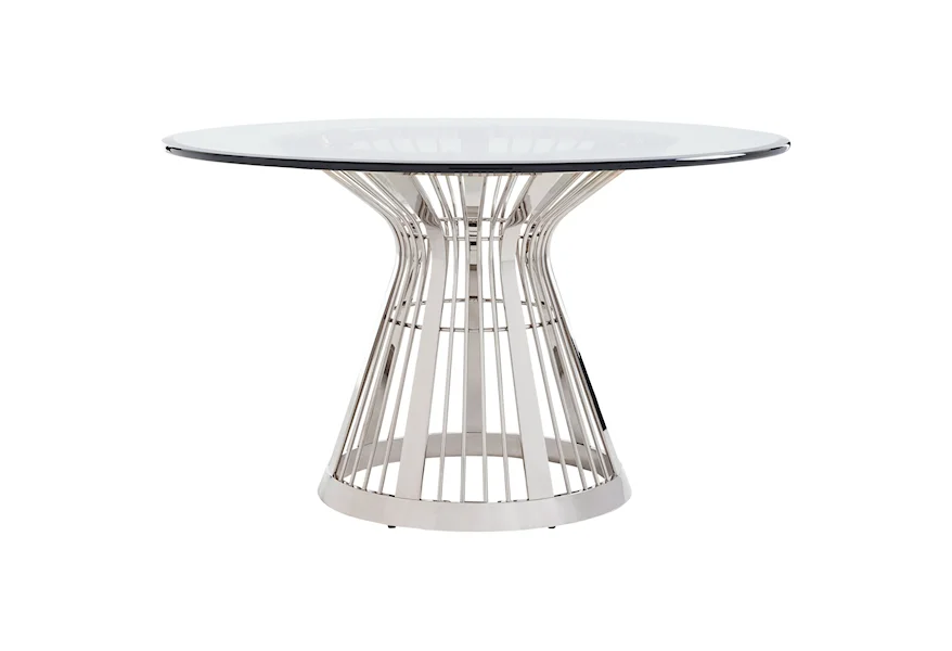 Ariana Riviera Stainless Dining Table Base With 54 by Lexington at Esprit Decor Home Furnishings