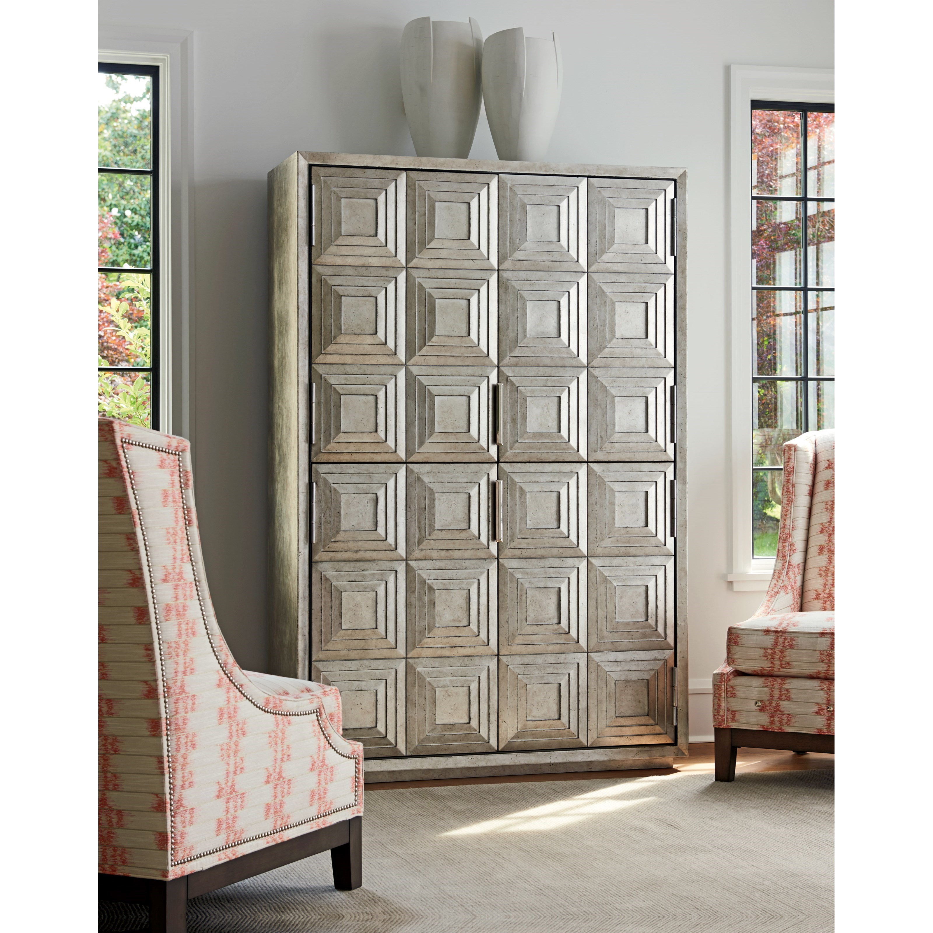 Lexington Ariana 733-975 Sanremo Silver Leaf Cabinet with TV and