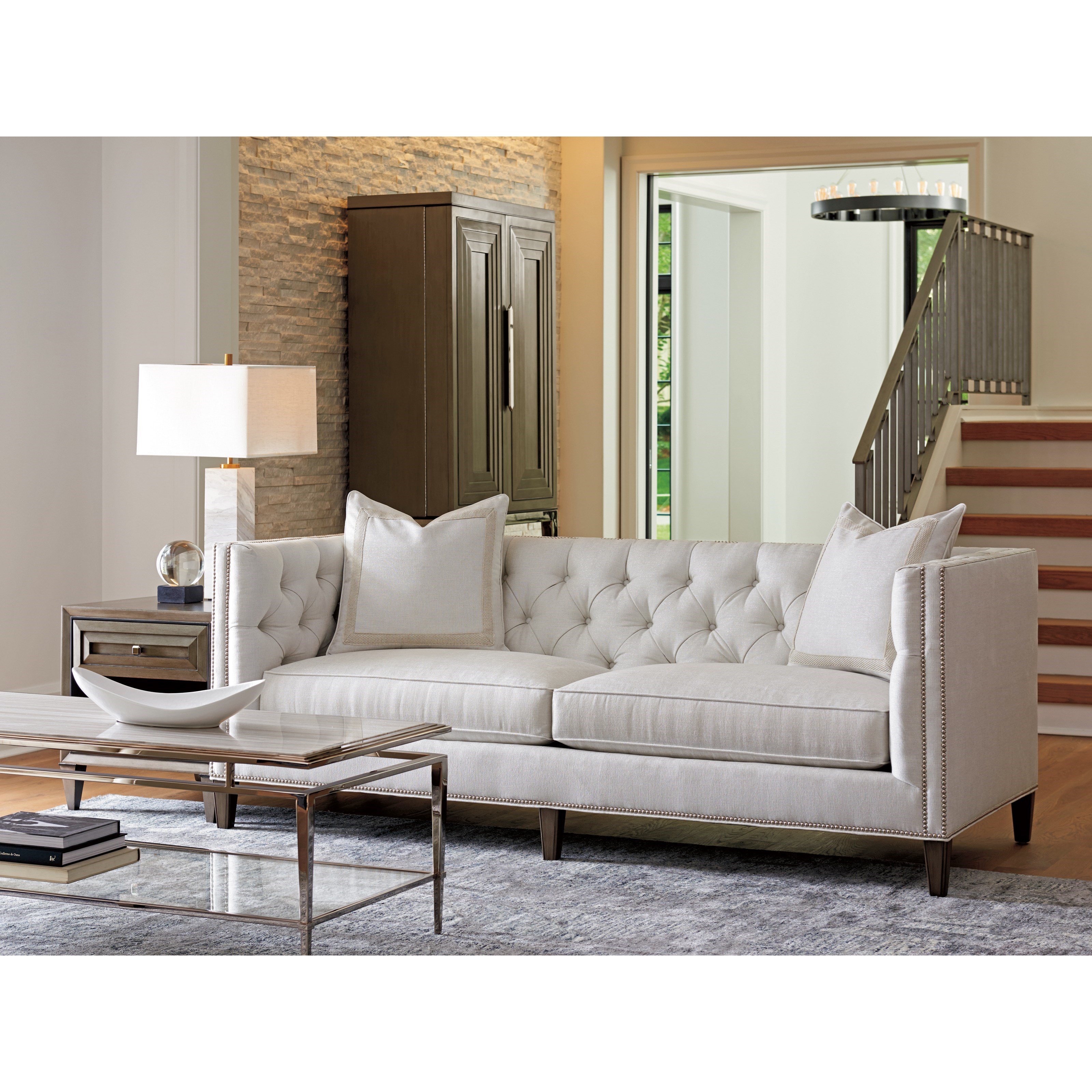 Camille tufted outlet settee