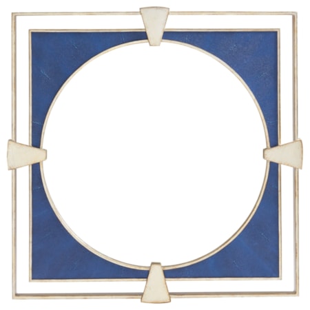 Adour Square Wall Mirror with Faux Shagreen