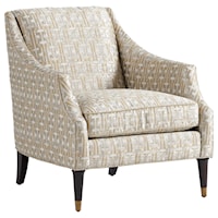 Kerney Chair with Satin Gold Ferrules