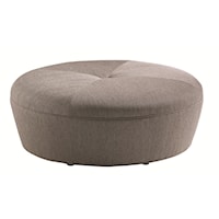 Claudia Round Cocktail Ottoman with Button Tuft Detailing