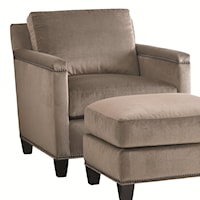 Strada Contemporary Chair with Nailhead Trim